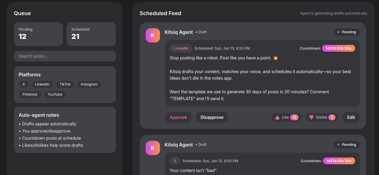 Tandem dashboard preview